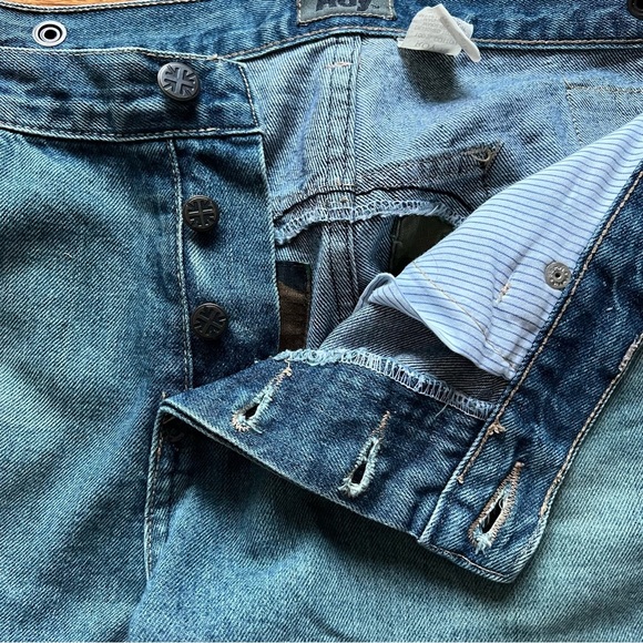 Roy Men’s Jeans Button Fly Straight 34 X 31 Made in Australia 100% Cotton - Picture 9 of 10